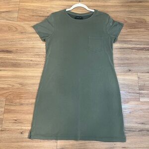 Abercrombie & Fitch Olive Green Pocket T-Shirt Dress | Size L
